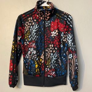 ADIDAS FLORAL ZIP UP JACKET
